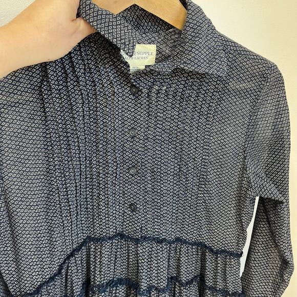 Denim & Supply Ralph Lauren Tiered Long Sleeve Collared Boho Mini Dress XS - Picture 8 of 10